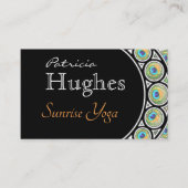 Peacock Feather Border Visitenkarte (Vorderseite)