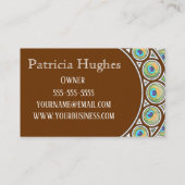 Peacock Feather Border Visitenkarte (Rückseite)