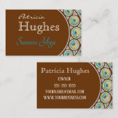 Peacock Feather Border Visitenkarte (Vorne/Hinten)