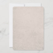 Peacock Feather Border Wedding Einladung (Rückseite)