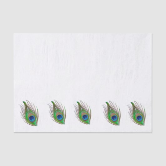 Peacock feather bordered tissue paper seidenpapier (Vorderseite)