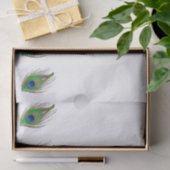 Peacock feather bordered tissue paper seidenpapier (Geschenk)