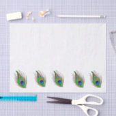 Peacock feather bordered tissue paper seidenpapier (Handwerk)