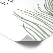 Peacock Feather Brautparty Begrüßungszeichen Poster (Ecke)