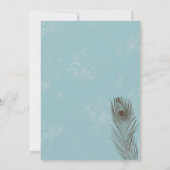 Peacock Feather Brautparty Einladung (Rückseite)