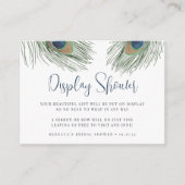 Peacock Feather Brautparty - Geschenkanzeige Begleitkarte (Vorderseite)