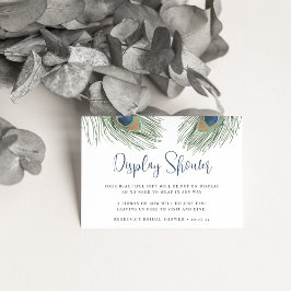 Peacock Feather Brautparty - Geschenkanzeige Begleitkarte