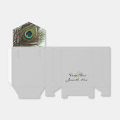 Peacock Feather Brie and Groom Gevor Box Geschenkschachtel (Ungefaltet)