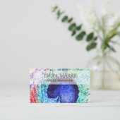 Peacock Feather Busines Card Visitenkarte (Stehend Vorderseite)