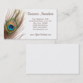 Peacock Feather Business Cards Visitenkarte (Vorne/Hinten)