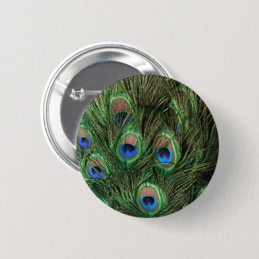 Peacock Feather Button (Vorne & Hinten)