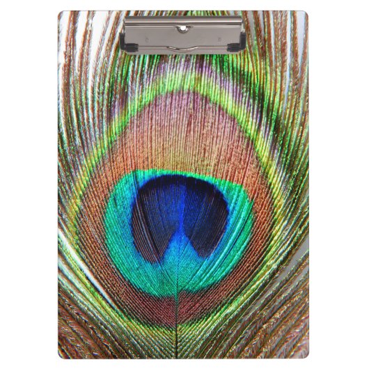 Peacock Feather Clipboard Klemmbrett (Vorderseite)