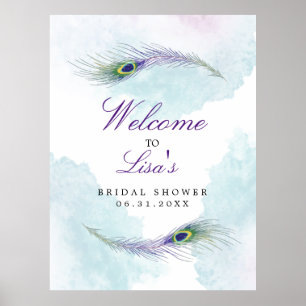 Peacock Feather Custom SIgn Poster
