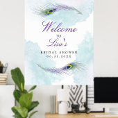 Peacock Feather Custom SIgn Poster (Heimbüro)