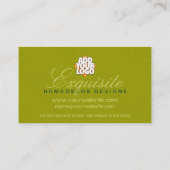 Peacock Feather Damask Wohngestaltung Designer Visitenkarte (Rückseite)