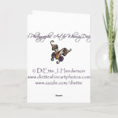 Peacock Feather Dankeschön Card Dankeskarte (Rückseite)