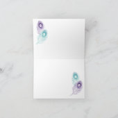 Peacock Feather Dankeschön Card Dankeskarte (Innenseite)