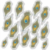Peacock Feather Decal Aufkleber (Vorderseite)