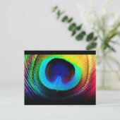 Peacock Feather Design Postkarte (Stehend Vorderseite)