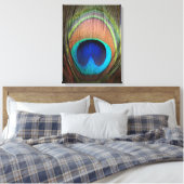 Peacock Feather Detail Dekoration Leinwanddruck (Insitu (Schlafzimmer))