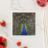 Peacock Feather Display Foto Serviette (Beispiel)