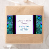 Peacock Feather Drama - Adressetikett (Insitu)