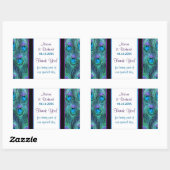 Peacock Feather Drama - Danke Siegel - Anpassen Rechteckiger Aufkleber (Blatt)