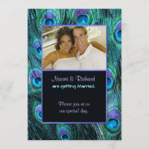 Peacock Feather Drama - Einladung zur Hochzeit im