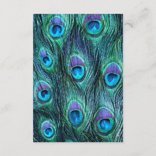 Peacock Feather Drama Wedding - Gut wollen Begleitkarte (Rückseite)