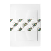 Peacock Feather Einladungsbanderole (Vorderseite Beispiel)