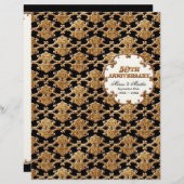 Peacock & Feather Elegantes Matching Wedding Progr (Vorne/Hinten)