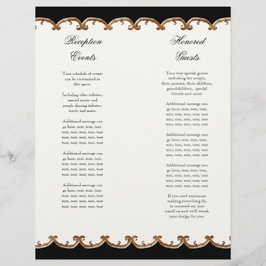 Peacock & Feather Elegantes Matching Wedding Progr (Rückseite)