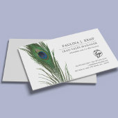 Peacock Feather | Elegantes Thema Visitenkarte