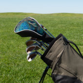 Peacock Feather Eye Plumes Cluster Golf Headcover (In SItu)