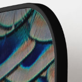 Peacock Feather Eye Plumes Cluster Pickleball Schläger (Linke Seite)