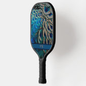 Peacock Feather Eye Plumes Cluster Pickleball Schläger (Links)