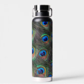 Peacock Feather Eyespot Pattern Trinkflasche (Rückseite)