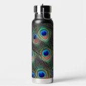 Peacock Feather Eyespot Pattern Trinkflasche (Links)