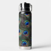 Peacock Feather Eyespot Pattern Trinkflasche (Hinten)