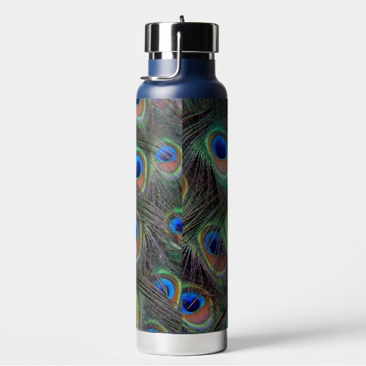 Peacock Feather Eyespot Pattern Trinkflasche (rechts)
