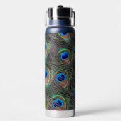 Peacock Feather Eyespot Pattern Trinkflasche (Hinten)