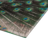 Peacock Feather Fanning Schneidebrett (Ecke)