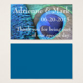 Peacock Feather Favor Tag (Vorne & Hinten)