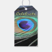Peacock Feather feiert benutzerdefinierte Gift-Tag Geschenkanhänger (Vorderseite)