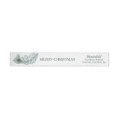 Peacock Feather Frohe Weihnachts Wraparound Labels (Person)