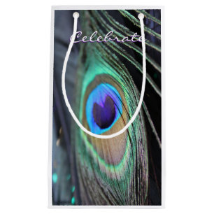 Peacock Feather Gastgeschenk Einmalige Tasche Gesc Kleine Geschenktüte