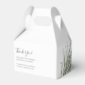 Peacock Feather | GASTGESCHENK HOCHZEIT Geschenkschachtel (Rückseite)