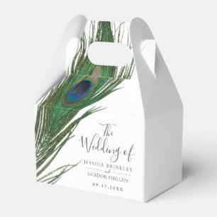 Peacock Feather GASTGESCHENK HOCHZEIT Geschenkschachtel