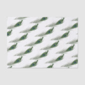 Peacock Feather Gemustert | Geeignet Seidenpapier (Vorderseite)