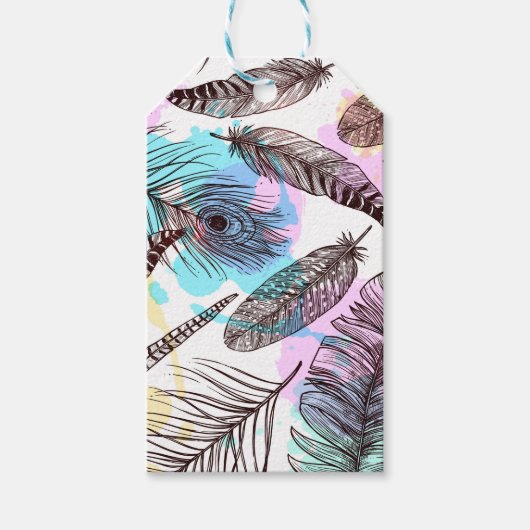 Peacock Feather Geschenkanhänger (Vorderseite)